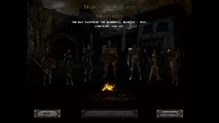 D2 Survivors select screenshot